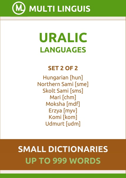 Uralic Languages (Small Dictionaries, Set 2 of 2) - Please scroll the page down!